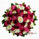 Buchet 59 trandafiri in 3 culori