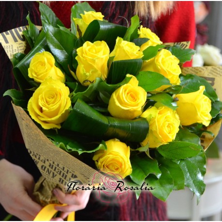 Buchet rotund galben