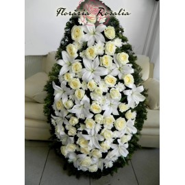 Coroana crini, trandafiri, crizanteme