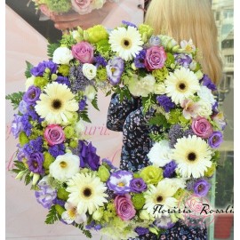 Coroana funerara cu mov