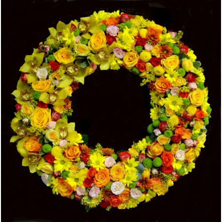 Coroana cu orhidee verzi