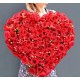 Inima cu 100 trandafiri rosii