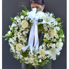 Coronita eleganta alb-verde