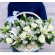 Cos crini, trandafiri si eustoma