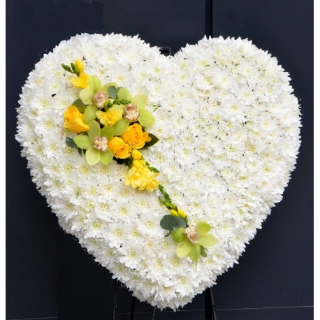 Inima compacta cu orhidee